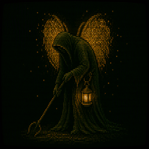 Pixel-art mori: the lamp tender